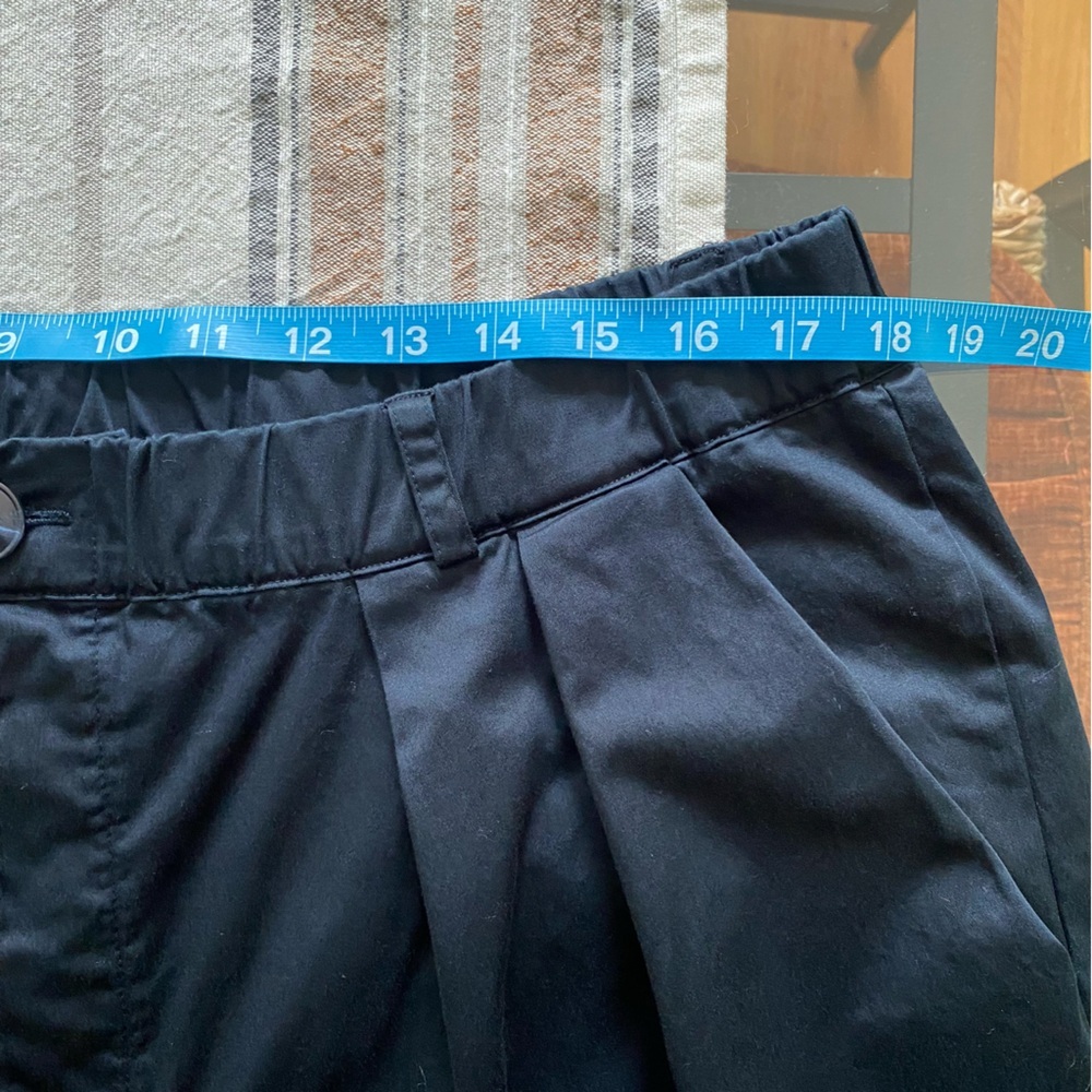 Anthropologie Maeve Black Curve Poplin Barrel Leg Pants L - Picture 13 of 16